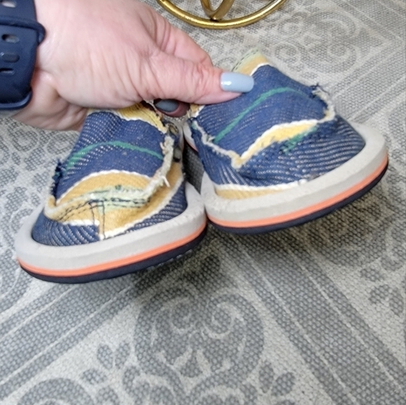 Sanuk Lil Donny Canvas Slip on Loafers Size 10 - Picture 8 of 16